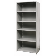 Hallowell 4721-24 Hi-Tech 6-Shelf Steel Warehouse Shelving – 48” W x 24” D x 87” H, 350 lb Capacity per Shelf