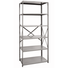 Hallowell 4511-12 Hi-Tech Stockroom Boltless Shelving – 36"W x 12"D x 87"H, 6 Shelves, 500 lb Capacity per Shelf Hallowell 4511-12 Hi-Tech Stockroom Boltless Shelving – 36"W x 12"D x 87"H, 6 Shelves, 500 lb Capacity per Shelf