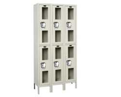Hallowell USV3288-2 Industrial Double Tier Safety View Lockers