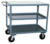 Jamco 3-Shelf SF-Series Steel Service Cart | Extra Durable Industrial Utility Cart