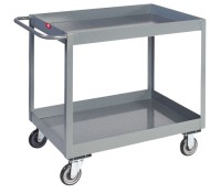 Jamco 2-Shelf LT-Series Steel Service Cart with 3" Deep Shelves