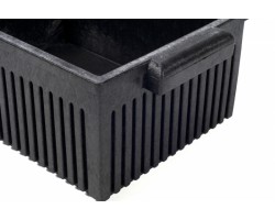 Kadon Solid Plastic Tote Box HT1510060010 | Durable Black Utility Container