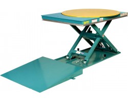 Lift Products LPBL‑20‑2‑LS Lift‑N‑Spin Scissor Lift Table – 2,000 lb Capacity