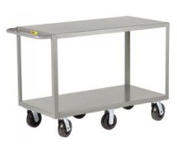 Little Giant 6-Wheeled 2-Shelf Heavy Duty Steel Utility Cart