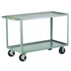 Little Giant 2-Shelf Heavy-Duty Steel Cart - Model 2GL-2436-6PHBK