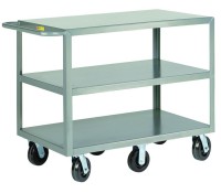 Little Giant 3-Shelf Heavy-Duty 6-Wheeled Steel Service Cart