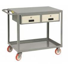 Little Giant Welded Steel Service Cart - Model LG-2436-BK-2DR Little Giant Welded Steel Service Cart - Model LG-2436-BK-2DR