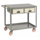 Little Giant Welded Steel Service Cart  - Model LG-2436-BK-2DR