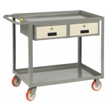 Little Giant Welded Steel Service Cart - Model LGL-2436-BK-2DR Little Giant Welded Steel Service Cart - Model LGL-2436-BK-2DR