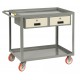 Little Giant Welded Steel Service Cart - Model LGL-2436-BK-2DR