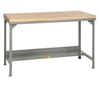 Little Giant WSJ2-Series Welded Steel Workbench, Butcher Block Maple Top