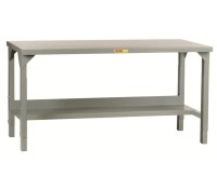 Little Giant Adjustable Height Welded Workbench, Steel Top