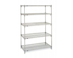 Metro 5-Shelf Stainless Steel Wire Shelving Unit- A183074NS5