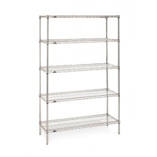 Metro 5-Shelf Stainless Steel Wire Shelving Unit- 182474NS5 Metro 5-Shelf Stainless Steel Wire Shelving Unit- 182474NS5