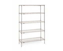 Metro 5-Shelf Stainless Steel Wire Shelving Unit- 182474NS5