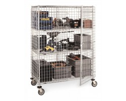 Metro Chrome Plated Wire Security Cart - SEC33EC