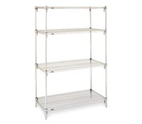 Metro 4-Shelf Super Adjustable Stainless Steel Wire Shelving