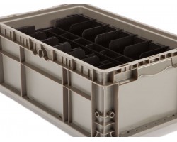 Monoflo NSO2422-11 Straight Wall Plastic Container | 24x22x11 Durable Stackable Tote