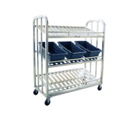 New Age Industrial 3-Tier Stock Picking Truck | Heavy-Duty Aluminum Order Picker