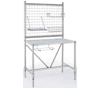 Metro Stainless Steel Industrial Perf Top Bench with Overhead