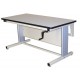 ProLine EL48363042PL Adjustable Height White Plastic Laminate Top Workbench