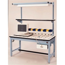 ProLine RT483030-HC-SD-C White Plastic Conductive Laminate Top 6x6 Half Coverage Pop Up Ball Transfer Workbench ProLine RT483030-HC-SD-C White Plastic Conductive Laminate Top 6x6 Half Coverage Pop Up Ball Transfer Workbench