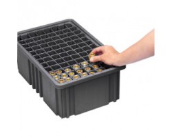 Quantum Conductive Dividable Grid Container DG91035CO – ESD-Safe Storage Bin