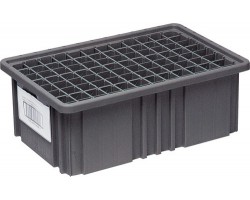 Quantum Conductive Dividable Grid Container DG91035CO – ESD-Safe Storage Bin