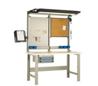 Rousseau LC3001 Assembly Workstation – Modular Work Center w/ 100 lb Drawers, Accessory-Ready, Tool-Free Reconfigurable