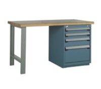 Rousseau R5WH5-2007 Modular Drawer Workbench – 400 lb Drawers, Tool-Free Reconfigurable, Outlet-Ready Legs