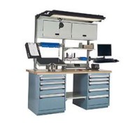 Rousseau R5WL5-2003 Modular Drawer Workstation – 400 lb Drawers, Tool-Free Accessory Reconfiguration, 1-3/4" Top