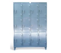Strong Hold 3-Tier 12-Compartment Locker – Heavy-Duty 12-Gauge Steel Personal Storage with 3-Point Locking