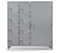 Strong Hold Small Combination Compartment Locker – 12-Gauge Steel Multi-Storage Locker with 8 Mini Compartments & Full-Height Cabinet