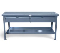Strong Hold Industrial Shop Table with 2 Drawers