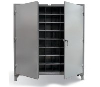 Strong Hold 72-Opening Bin Storage Cabinet Steel Industrial