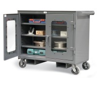 Strong Hold Visible Mobile Tool Storage Cart | Heavy-Duty Rolling Cart with Clear Visibility