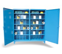 Strong Hold Double Shift Metal Bin Storage Cabinet