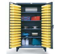 Strong Hold 4-Shelf Bin Storage Cabinet