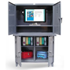Strong Hold Industrial Steel Computer Workstation - 46-CC-243 Strong Hold Industrial Steel Computer Workstation - 46-CC-243