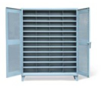 Strong Hold 48-Opening Ventilated Cabinet Lockable Steel Storage