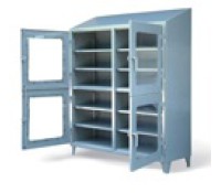 Strong Hold 4-Compartment Clear View Steel Storage Cabinet