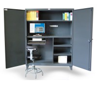 Strong Hold Lockable Computer Work Station Cabinet