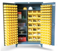 Strong Hold Bin Storage Cabinet Lockable Steel Wardrobe with Bins