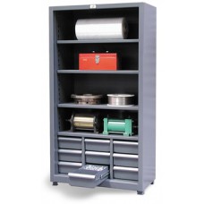 Strong Hold 4-46-CSU-204-9DBWL Combination Drawer Steel Shelving | Industrial Storage Strong Hold 4-46-CSU-204-9DBWL Combination Drawer Steel Shelving | Industrial Storage