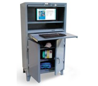 Strong Hold Deluxe Computer Cabinet Lockable Industrial Workstation