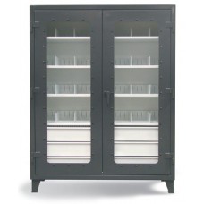 Strong Hold See-Thru Doors Storage Cabinet - 46-LD-244-6/5DB-24DIV Strong Hold See-Thru Doors Storage Cabinet - 46-LD-244-6/5DB-24DIV