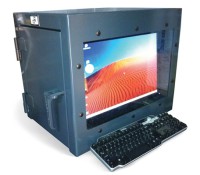 Strong Hold Small Desktop Computer Cabinet | Compact Steel IT Workstation