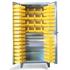 Strong Hold Stainless Storage Bin Cabinet - 36-BBS-241-4DB-SS Strong Hold Stainless Storage Bin Cabinet - 36-BBS-241-4DB-SS