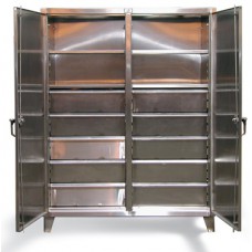 Strong Hold Stainless Double Shift Cabinet - 56-DS-246-6DB-SS Strong Hold Stainless Double Shift Cabinet - 56-DS-246-6DB-SS