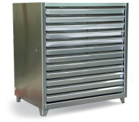 Strong Hold Stainless Steel Print Storage Cabinet with 12 Flat File Drawers